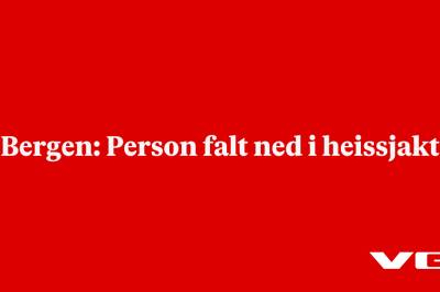 Bergen: Person falt ned i heissjakt