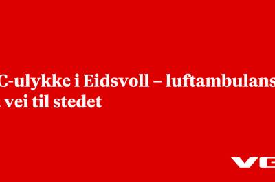 MC-ulykke i Eidsvoll – luftambulanse på vei til stedet