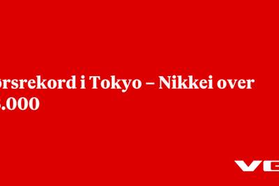 Børsrekord i Tokyo – Nikkei over 68.000