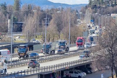 E18: Dieselaksjonistene har ankommet Asker