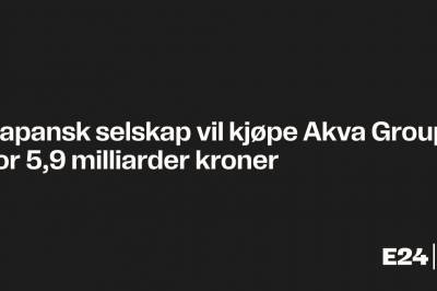 Japansk selskap vil kjøpe Akva Group
