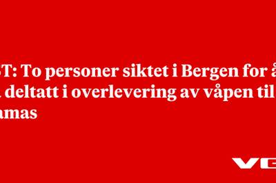 PST: To personer siktet i Bergen for å ha deltatt i overlevering av våpen til Hamas