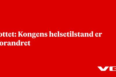 Slottet: Kongens helsetilstand er uforandret