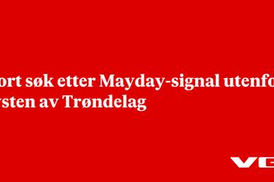 Stort søk etter Mayday-signal utenfor kysten av Trøndelag