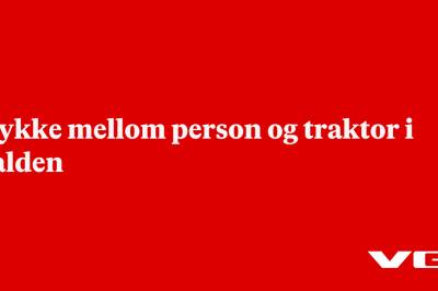Ulykke mellom person og traktor i Halden