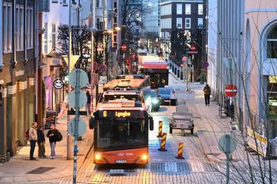 Buss lager kaos i sentrum