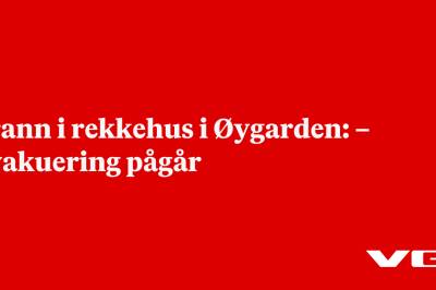 Brann i rekkehus i Øygarden: – Evakuering pågår