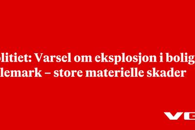 Politiet: Varsel om eksplosjon i bolig i Telemark – store materielle skader