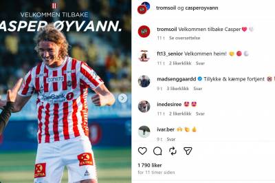 Casper Øyvann vender hjem til Tromsø – klar for TIL-retur