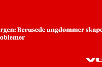 Bergen: Berusede ungdommer skaper problemer