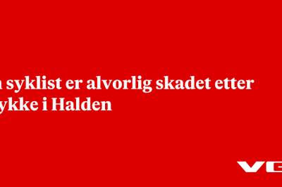 En sykelist er alvorlig skadet etter ulykke i Halden