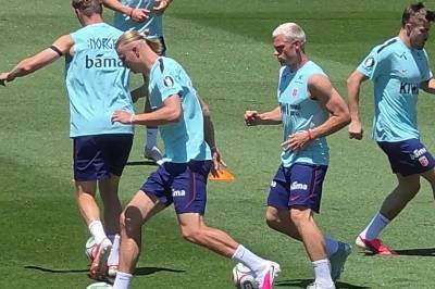 Første trening i USA: Se bildene