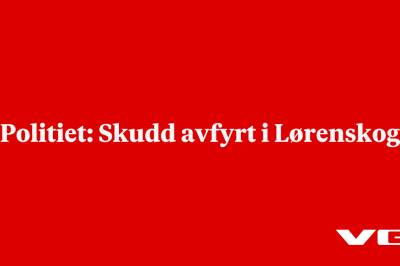 Politiet: Skudd avfyrt i Lørenskog