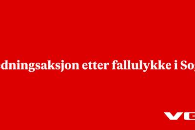 Redningsaksjon etter fallulykke i Sogn
