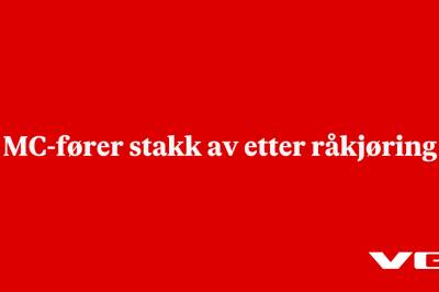 MC-fører stakk av etter råkjøring