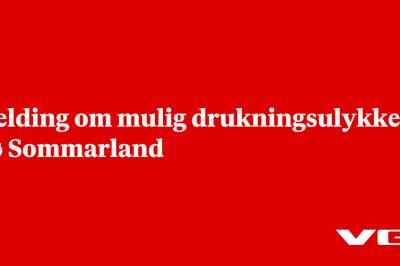 Melding om mulig drukningsulykke i Bø Sommarland