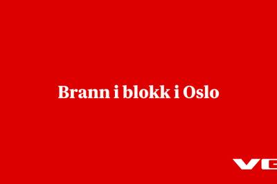 Brann i blokk i Oslo