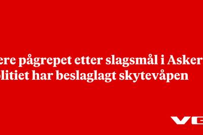 Flere pågrepet etter slagsmål i Asker – politiet har beslaglagt skytevåpen