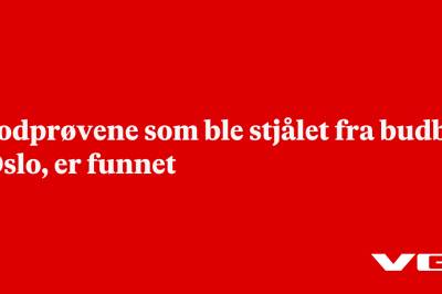 Blodprøvene som ble stjålet fra budbil i Oslo, er funnet