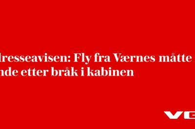 Adresseavisen: Fly fra Værnes måtte lande etter bråk i kabinen