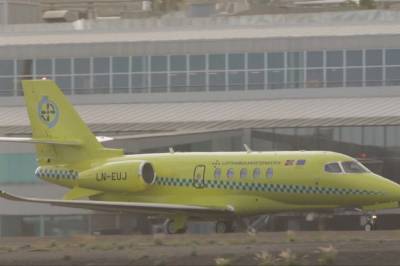 Her lander et norsk ambulansefly på Tenerife