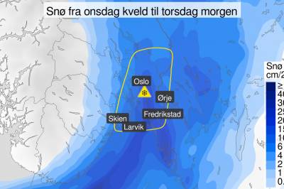Har sendt ut farevarsel for snø - så mye er det ventet