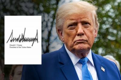 Trump signerte som president for «Unites States»