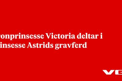 Kronprinsesse Victoria deltar i prinsesse Astrids gravferd