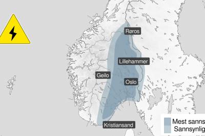 Farevarsel for lyn – her blir det verst