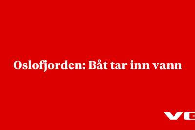 Oslofjorden: Båt tar inn vann