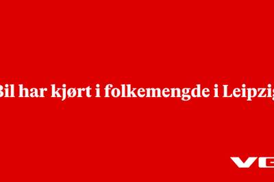 Bil har kjørt i folkemengde i Leipzig