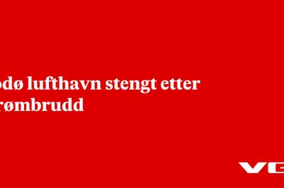 Bodø lufthavn stengt etter strømbrudd