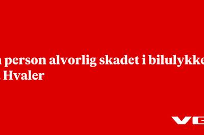 En person alvorlig skadet i bilulykke på Hvaler