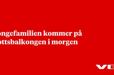 Kongefamilien kommer på slottsbalkongen i morgen