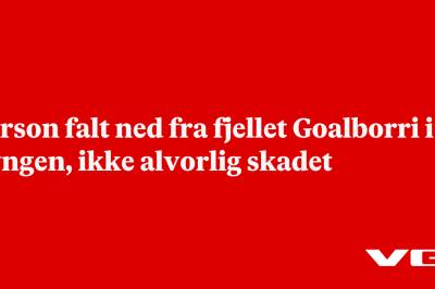 Person falt ned fra fjellet Goalborri i Lyngen, ikke alvorlig skadet