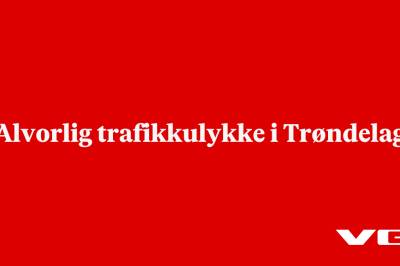 Alvorlig trafikkulykke i Trøndelag