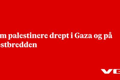 Fem palestinere drept i Gaza og på Vestbredden