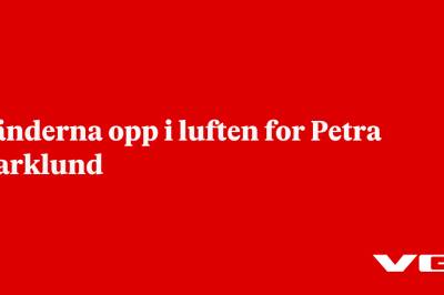 Händerna opp i luften for Petra Marklund