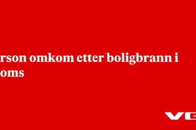 Person omkom etter boligbrann i Troms