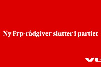 Ny Frp-rådgiver slutter i partiet