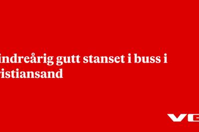 Mindreårig gutt stanset i buss i Kristiansand