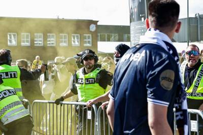 Slåsskamp mellom Start- og Viking-supportere