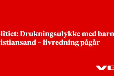Politiet: Drukningsulykke med barn i Kristiansand – livredning pågår