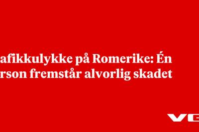 Trafikkulykke på Romerike: Én person fremstår alvorlig skadet