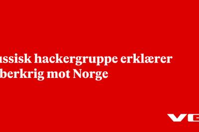 Russisk hackergruppe erklærer cyberkrig mot Norge