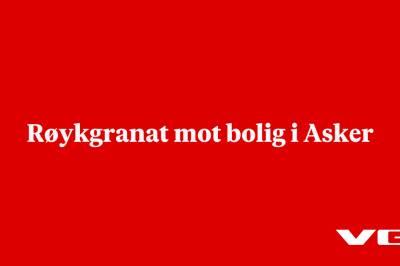 Røykgranat mot bolig i Asker