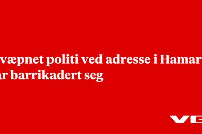 Bevæpnet politi ved adresse i Hamar: – Har barrikadert seg