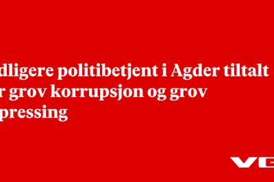 Tidligere politibetjent i Agder tiltalt for grov korrupsjon og grov utpressing