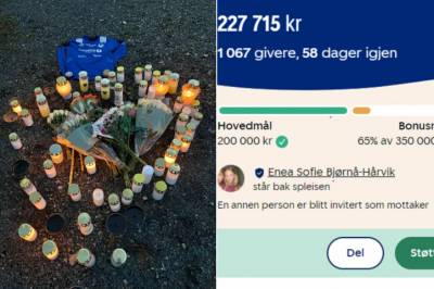 Har samlet inn 200.000 på et døgn: – Rørende