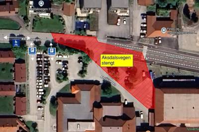 Endringer ved Tysværtunet: Stenger parkeringsplass i tre uker